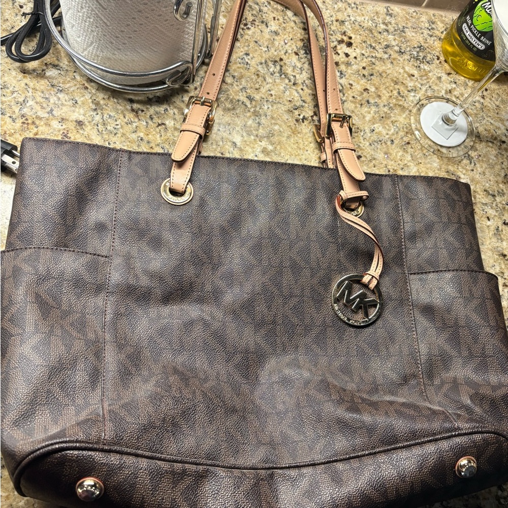 Michael Kors Brown Patterned Tote - image 5